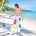 thumbnail image 7 of FORMRS Womens Long Sarong Beach Wrap Semi-Sheer Bikini Skirt Bathing Swimsuit Cover Up, Colorful Round, 7 of 7