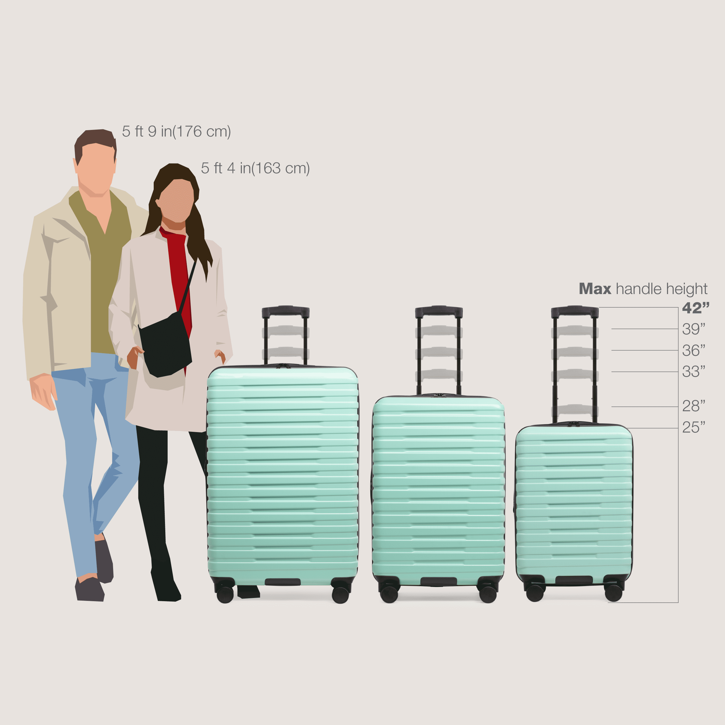 U.S. Traveler Boren Hardside Rugged Spinner Luggage, Mint, 30" Checked Large