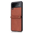 thumbnail image 2 of For Samsung Galaxy Z Flip 3 5G Cover with Strap Lanyard Shockproof Luxury Leather Hard Ultra Slim Case, 2 of 5