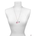 thumbnail image 3 of Delight Jewelry Silvertone Large Translucent Pink Flying Butterfly - Light Pink Heart Nurse Strong Zoe Necklace, 3 of 4
