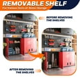 thumbnail image 3 of Red Metal Wall Storage Cabinet with Lock, 2 Doors Wall Mount Metal Storage Cabinets for Garage, Office and Home 30', 3 of 3