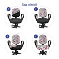thumbnail image 4 of Love Office Chair Slipcover, Graffiti Style Love Word with Hearts Couple Date Romantic Feelings Theme, Stretch Decorative Fabric Cover, Standard Size, Magenta Ivory Pale Green, by Ambesonne, 4 of 5