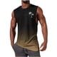 thumbnail image 1 of Hombres Moda Casual sin Mangas Gradación Impresión Suéter Cuello Redondo Tanque Deportivo, 1 of 4