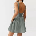 thumbnail image 3 of Womens Sleeveless Mini Tank Dress Casual Workout Sport Tennis Athletic With 2 Pockets Dress Dress for Women Buttons Beach Outfit Womens Casual Dresses Short Summer Dress for Women with Pockets, 3 of 6