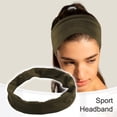 thumbnail image 3 of 3pcs Anti-Slip Sports Headbands for Men and Women Hair Bands Running Sweat Head Bands for Fitness Army Green, 3 of 7