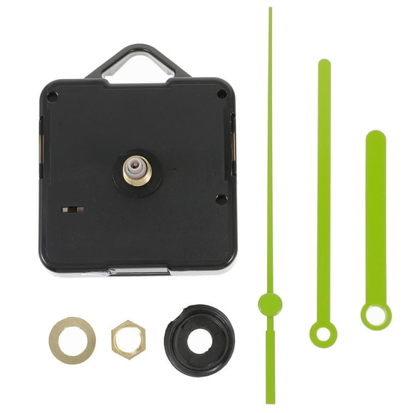 Quartz Clock Movement for Wall Clocks and DIY Projects Silent Plastic Mechanism Parts Green Color Fits Various Sizes