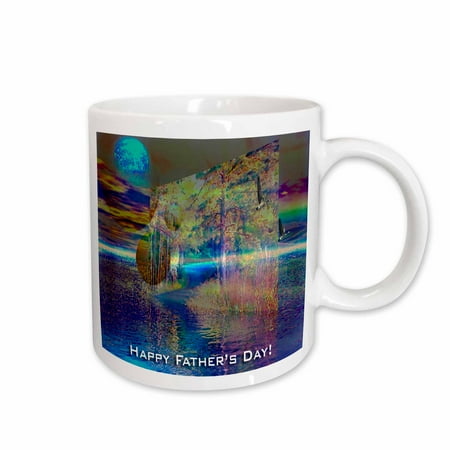 

3dRose Color of Sundown Happy Fathers Day 3d Ceramic Mug 11-ounce