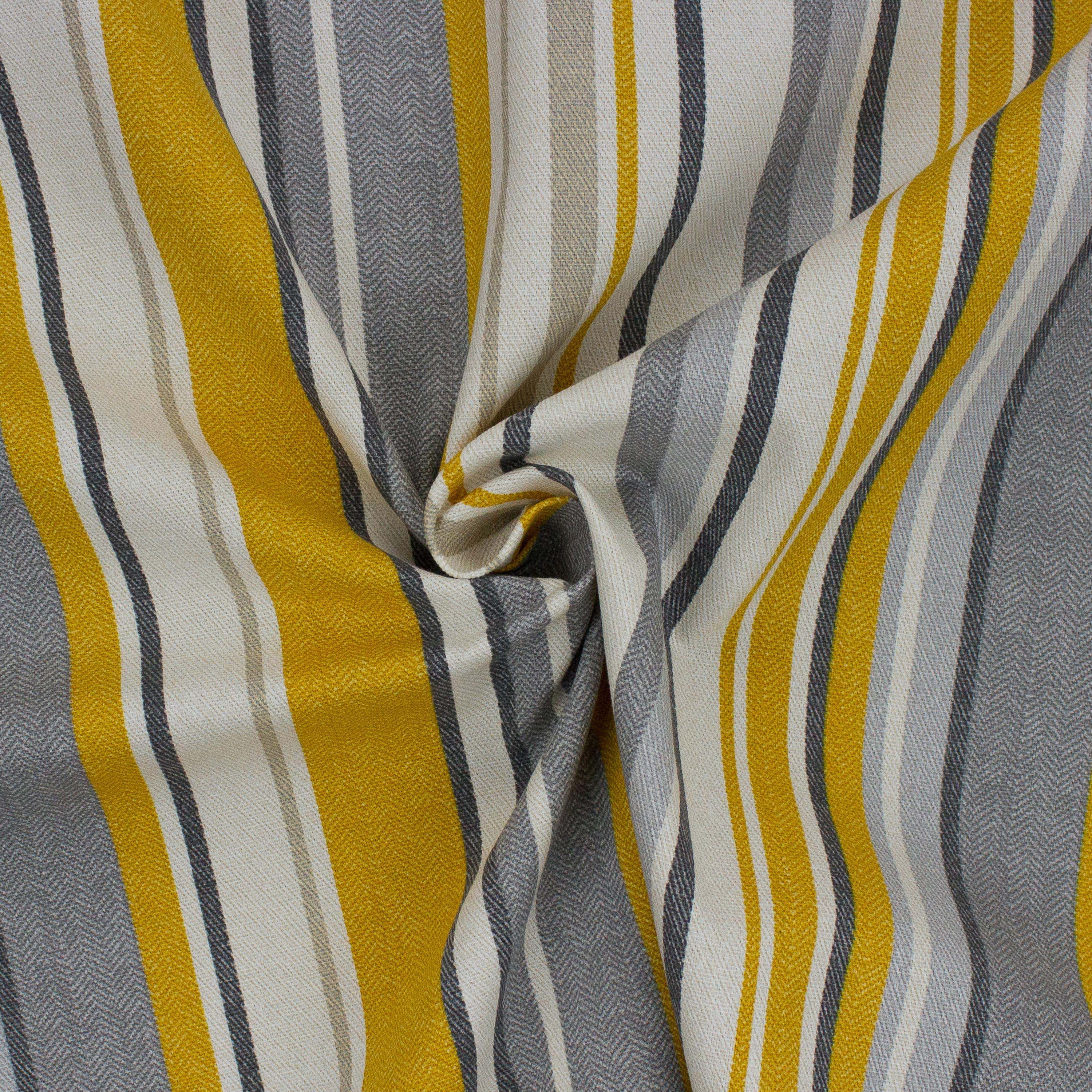 Better Homes & Gardens 100% Cotton Mixed Stripe Yellow, 2 Yard Precut Fabric