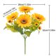 thumbnail image 3 of Ramo de flores de boda artificial Inicio Oficina de Oficina Floral Decoración Ceremonia Paño Seda Paño Falso Flower 2 Piezas Vogacara  HA6646-00B*2, 3 of 6