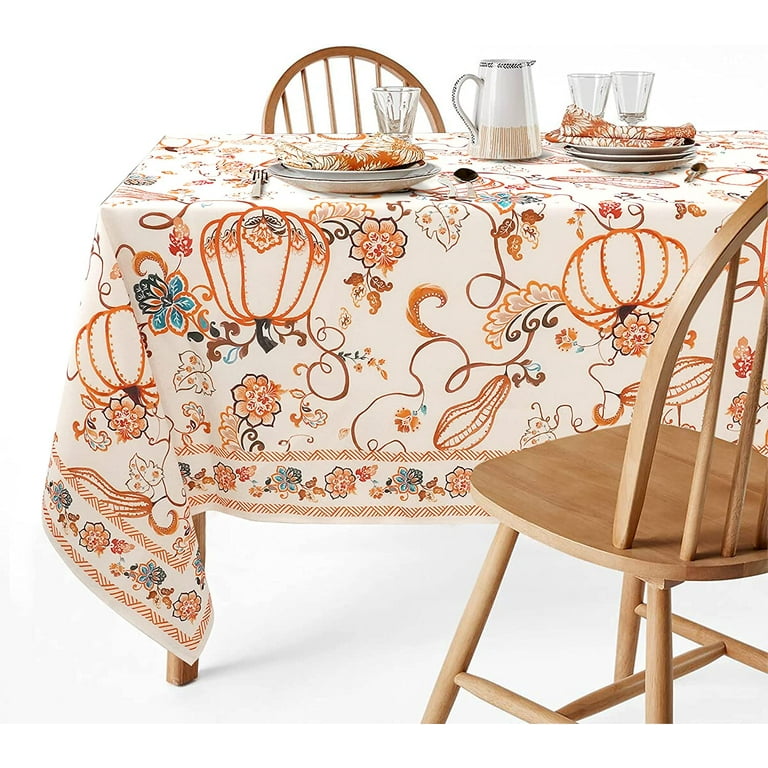 KOHL'S NWT $70 HARVEST PLAID Thanksgiving tablecloth oblong 60 X102 6  napkins