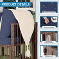 thumbnail image 5 of 7 Piece Outdoor Sectional Sofa Set with Adjustable Backrest,All-Weather Patio Furniture with Washable Cushions,Thick Cushion & Coffee Table for Garden, Porch, Poolside, Brown/Blue, 5 of 9
