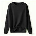 thumbnail image 6 of HAiming Womens Tops Crew Neck Long Sleeve Solid Color Shirts Casual Trendy Clothes Workout Basic Tee, 6 of 6