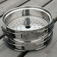 thumbnail image 2 of EIMELI 1 Set 3pcs Stainless Steel Outdoor Camping Picnic Pot Cookware Picnic Pan Set Cooking Tool Set for 2-3 People (Silver), 2 of 4