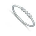 thumbnail image 4 of White Cubic Zirconia Dainty Ring .925 Sterling Silver Band Jewelry Female Male Unisex Size 7, 4 of 4