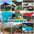 thumbnail image 2 of Amgo 8' x 12' Turquoise Rectangle Sun Shade Sail Canopy Awning UPF50+ AGTAPR0810, 95% UV Blockage, Water & Air Permeable, Commercial and Residential, 3 Years Warranty (We Make Custom Size), 2 of 9