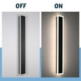 thumbnail image 2 of Melucee 2 Pack Modern Outdoor Wall Light 48inch,Black Exterior Wall Sconces Integrated LED bulbs included IP65 Waterproof Linear Outdoor Wall Mount Lighting, 2 of 7