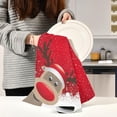 thumbnail image 6 of Soft Absorbent Reusable Kitchen Towels, Set of 1|28x18 in, Reindeer Red Riding Hood Snowflake Dining Kitchen Living Room Tea Towels Dish Towels Decorative Towels, 6 of 7