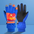 thumbnail image 4 of Minnieouse Guantes de esquí unisex para niños, cálidos y a la moda, para viajes de esquí, guantes de esquí cálidos de invierno con dibujos guantes y mitones azul zafiro SG, 4 of 6