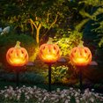 thumbnail image 4 of Floleo Halloween Decorations Solar Lights Outdoor Halloween Lighted Pumpkin Pathway Stake Lights, Halloween For Outdoor Garden Walkway Yard Driveway Lawn Party Decor, 4 of 6