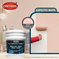 thumbnail image 2 of Cretosil Pintura Vinil Acrílica Mate Interior/Exterior 4 Litros (Color Rosa Petalo), 2 of 5