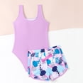 thumbnail image 6 of ATOGUTA Swimsuits Girls 2 Piece Girls Tankini Swimsuit Printed Swim Shorts Girl Bathing Suit Size 6-13, Purple, 6 of 6