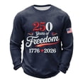 thumbnail image 2 of We The People T Shirt Long Sleeve Waffle Crewneck Tees Featuring USA Anniversary Print Everyday Easy Mens T-shirts Navy XXXL, 2 of 3