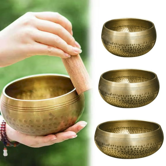 Tibetan Singing Bowl Set, 100% Handmade In Nepal, Sound Bowl Meditation Set, Meditation Sound Bowl Handcrafted In Nepal For Yoga, Meditation, Mindfulness, Healing & Chakra Balancing Clearance Sales
