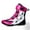 Pink, variant on Men's and women's all-season motorcycle riding boots and motorcycle shoes,White red,37