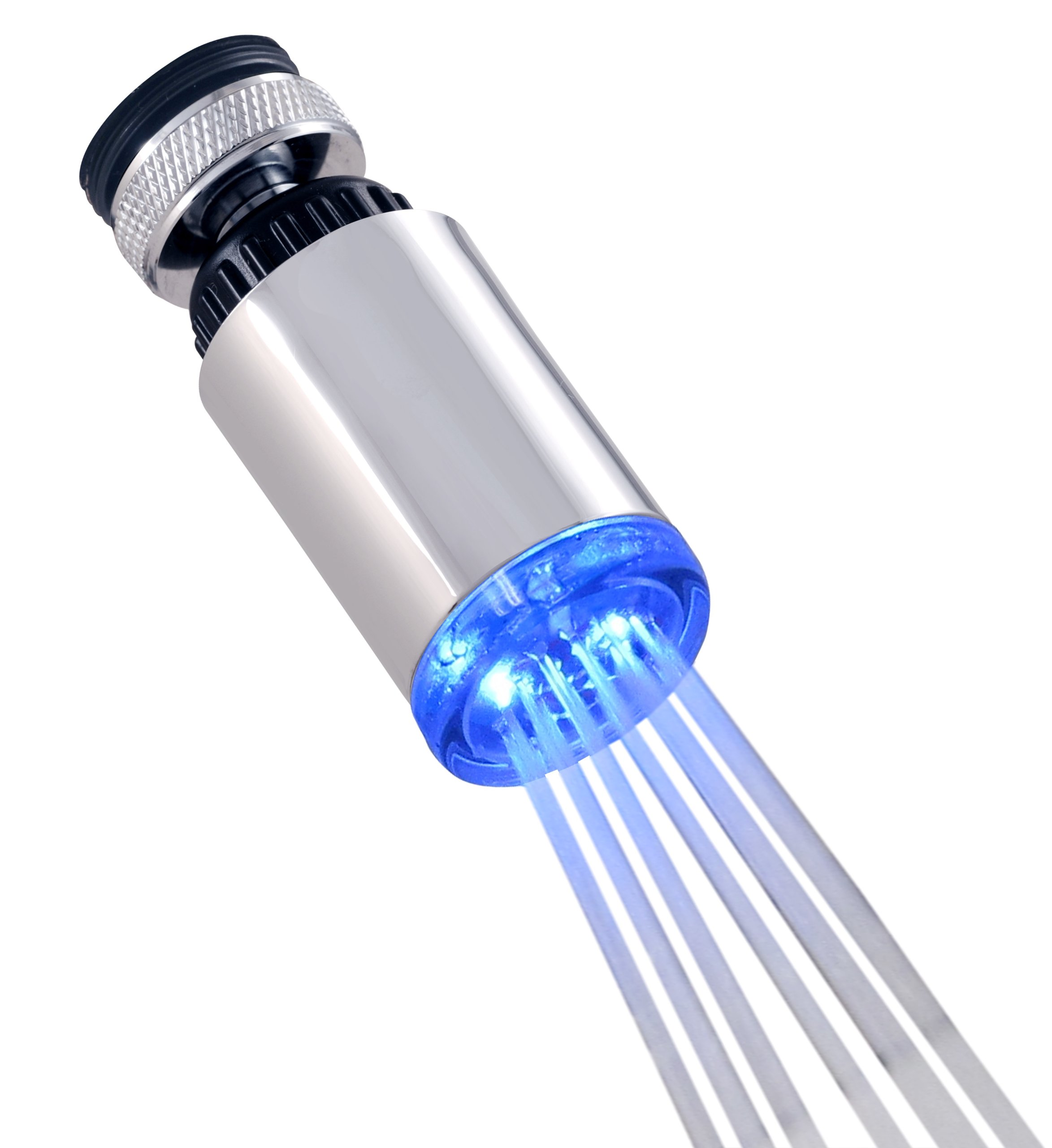 LED Light-Up Shower Head – Blue Glow, Chrome Finish, M24x1mm Thread