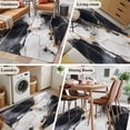 thumbnail image 5 of Rectangle Rug 3x5Ft Abstract Marble Texture Soft Indoor Throw Rugs Carpets for Living Dining Bedroom Kids Room Non-Slip Playroom Crawl Rug Floor Mats Modern Black White Gold Stone Art, 5 of 9