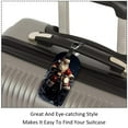 thumbnail image 3 of Square 2Pack PU Leather Santa Claus Motorcycle Cruise Luggage Tag with Privacy Cover and Name ID Tag for Travel Handbags Backpacks Luggage Tags, 3 of 6