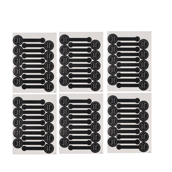 TEHAUX 10Pcs Black Sealing Stickers Handmade Letter Sealing Sticker for Candy Bags and Wrapping