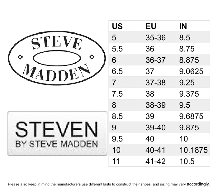 Steve Madden Shoe Size Chart