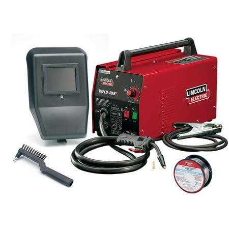 Licoln Electric 88 Amp 115 Volt Flux-Core Wire Feed Welder for Welding up to 1/8 Inch Mild Steel Weld Pack HD (New Open