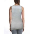 thumbnail image 3 of SUMONA Women Round Neck Accent White Two Tone Casual Basic Ribbed Tank Top, 3 of 3
