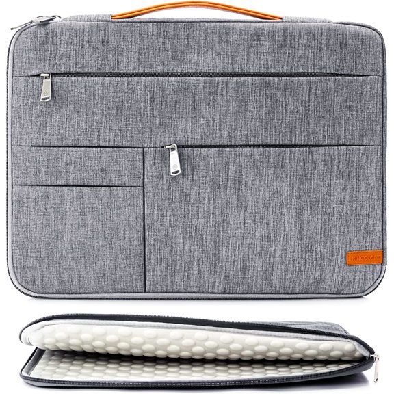 KINGSLONG 17 17.3 Inch Laptop Sleeve Case Bag, Slim Lightweight Laptop Computer Notebook Ultrabooks Carrying Case Handbag Cover for Men Women Fit for Acer Asus Dell Lenovo HP Toshiba ect, Gray 17-17.3 inch Grey