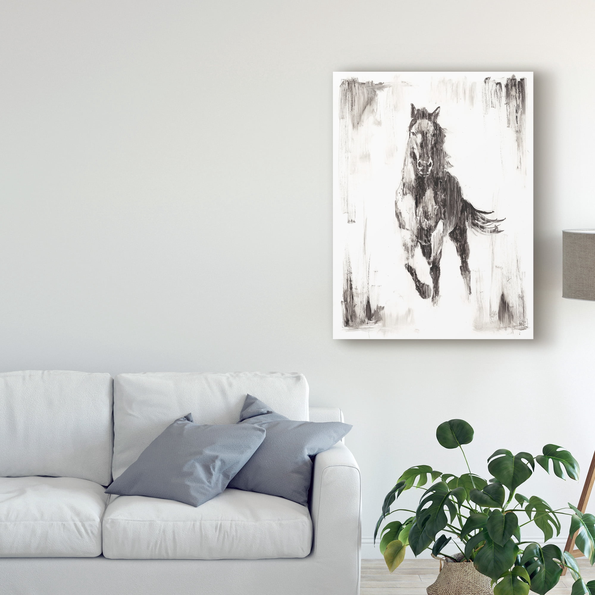 Trademark Fine Art 'Rustic Black Stallion II' Canvas Art by Ethan Harper