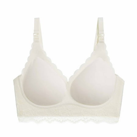 

Maternity Ultra-thin Nursing Bras Lace No Underwire Breast Feeding Bra Solid Front Buckle Underwear