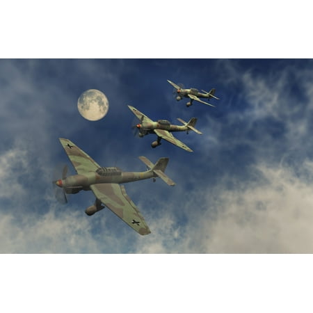 - A formation of German Ju 87 Stuka dive bombers Poster Print by Mark StevensonStocktrek Images