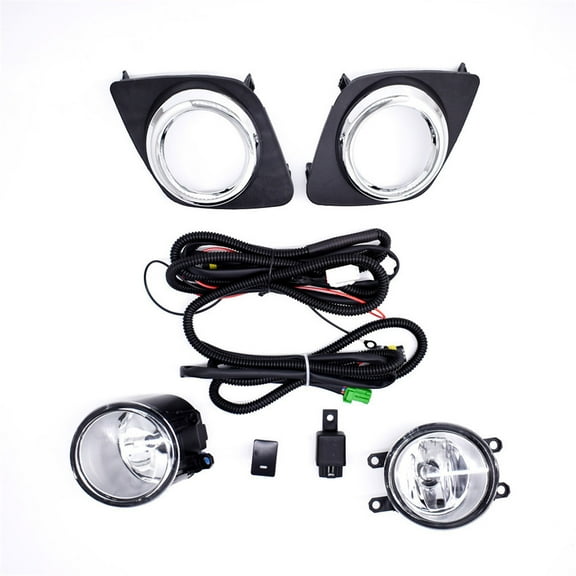 LABLT Clear Lens Driving Bumper Fog Lights W/Bulbs Switch for 2009-2012 Toyota RAV4