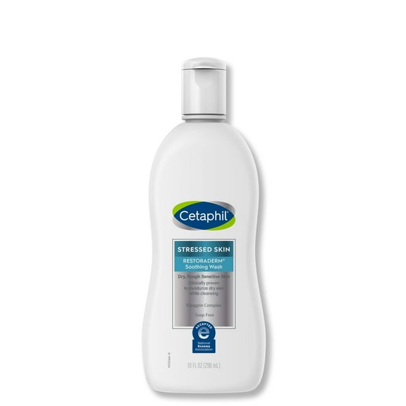 Cetaphil Restoraderm Soothing Wash, 10 Fl Oz, Soothes Dry, Stressed Skin, Hypoallergenic, Soap & Paraben Free, National Eczema Association Endorsed