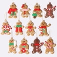 thumbnail image 1 of 12 Pzas Adornos de Hombre de Jengibre Lindo Muñeco de Nieve Figuras de Plástico Surtidas Adornos Casa de Galletas de Azúcar para Árbol de Navidad Colgante Fiesta Decoraciones DIY 3 Pulgadas de Alto, 1 of 6