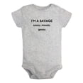 thumbnail image 2 of iDzn I'm A Savage Sassy Moody Gassy Funny Rompers For Babies, Newborn Baby Unisex Bodysuits, Infant Jumpsuits, Toddler 0-24 Months Kids One-Piece Oufits, 2 of 5