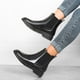 thumbnail image 4 of NECHOLOGY Botas Mujer Adulto Femenino Zapatos Botines para mujer Botines de mujer Botas Botas de cuero para damas Zapatos Botas de ocio diario (Black, 10), 4 of 6