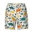 thumbnail image 5 of Rocae Dinosaurs and Tropical Leaves for Men's Swim Trunks Quick Dry With Two Side Pockets and One Lined Patch PocketLarge, 5 of 9