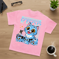 thumbnail image 1 of PLAYERA INFANTIL KPOP DEMON HUNTERS DISEÑO DERPY COLOR ROSA TALLA 12, 1 of 4