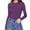 Purple, variant on ManxiVoo Breathable Cotton Bodysuit with Crew Neck All Day Comfort Bodycon Tops for Women L Size Beige