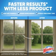 Windex Fast Shine Foam Glass, Window, and Mirror All Purpose Cleaner, No-Drip Aerosol Cleaning Spray, 19 oz