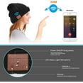 thumbnail image 4 of GRNSHTS Bluetooth 5.0 Beanie LED Hat , Musical Knitted Cap Wireless Headphone w/ Built-in Stereo Speakers & Mic, Men Women Winter Warm LED Hat, Ideal for Sport Running Skiing Hiking Cycling Camping, 4 of 15
