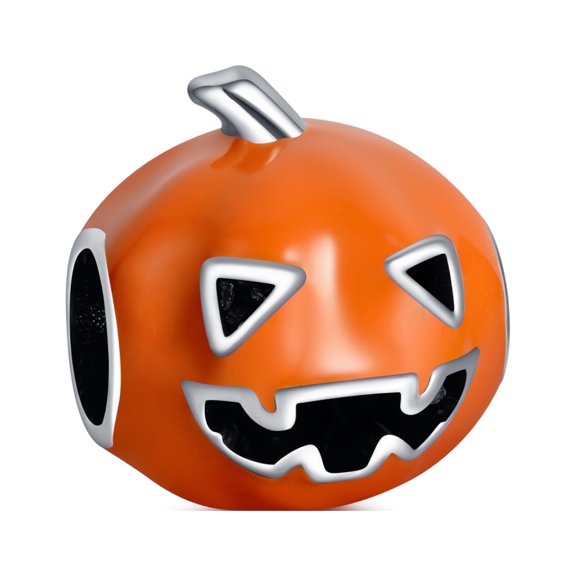 ROSIANNA 925 Sterling Silver Charm for Bracelets Evil Pumpkin Halloween Charm Women Bracelet Charm